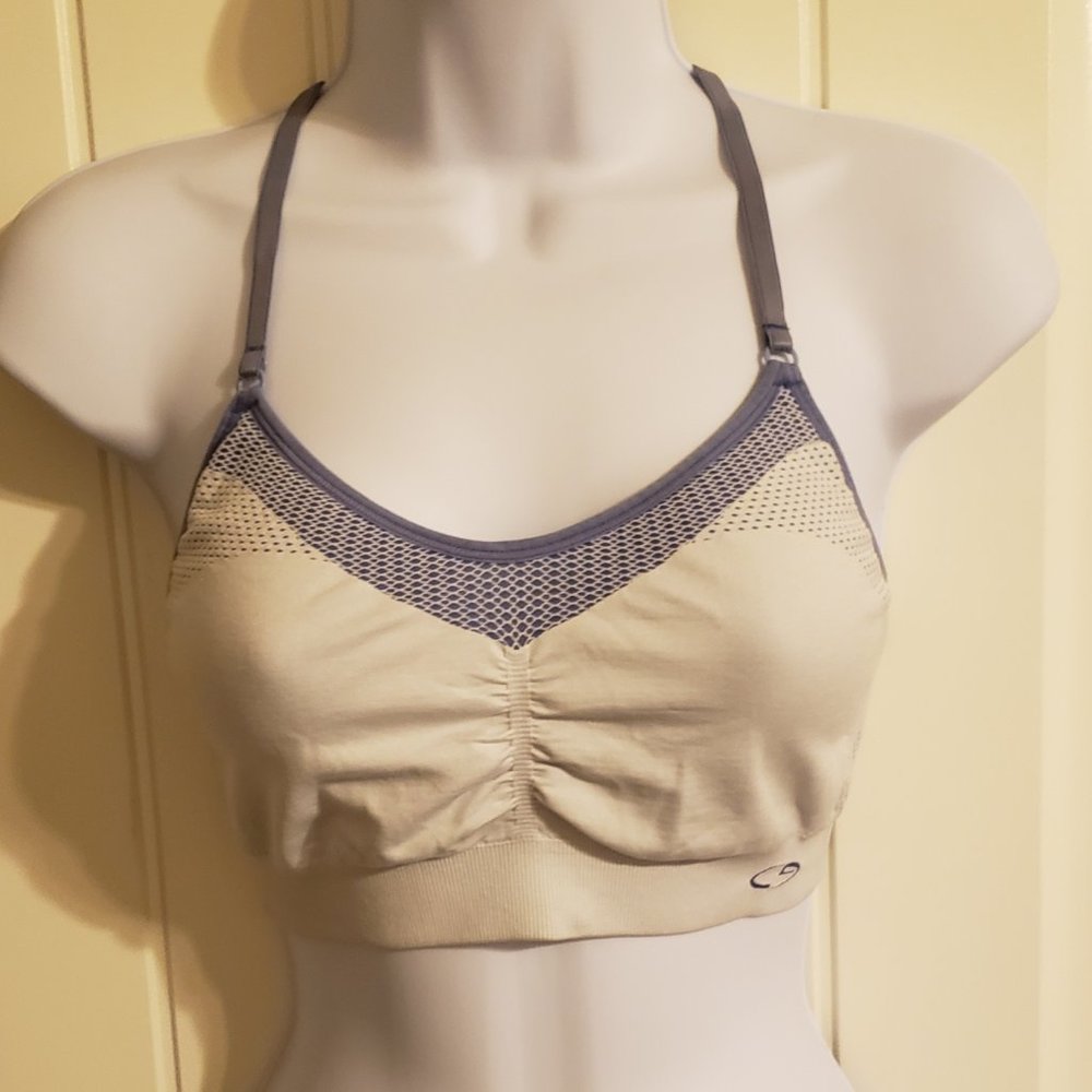 Champion White/Blue Sports Bra